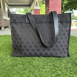 Dooney & Bourke Bag Tote Handbag Black‎ Leather and Canvas